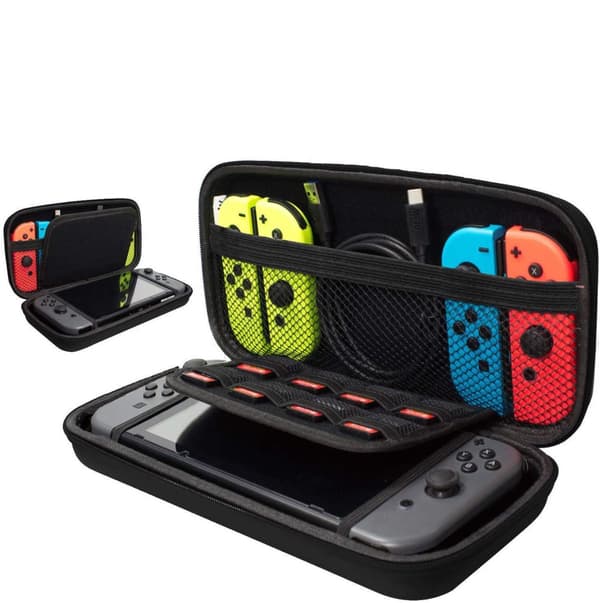Hård Förvaringsväska, Fodral Kompatibel med Nintendo Switch, Svart