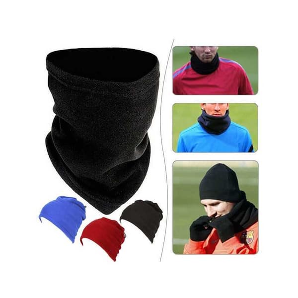 3in1 Fleece Protection Hat Halsvarmer etc. Rosa