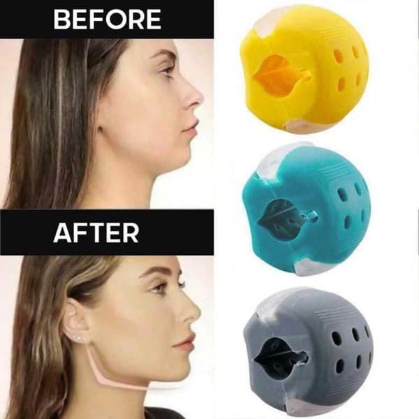 Fitnessbold Ansigtstræner Jaw line Gul