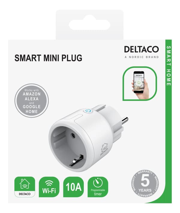 SMART H-kontakt LED-indikator WiFi 2,4 GHz 1xCEE 7/3 10A timer
