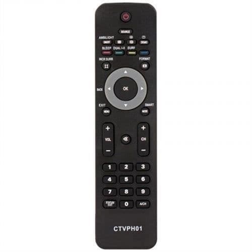 Common TV Universal Remote Control (kompatibel med Philips TV) Färg Svart - CTVPH01