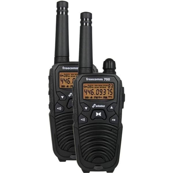 Manuell PMR transceiver - STABO - freecomm 700 20700 - Set om 2 - Svart - Utomhus