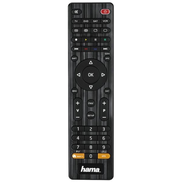 Hama universalfjärrkontroll 4 i 1 Svart