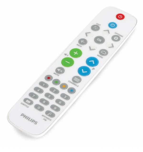 PHILIPS 22AV1604B/12 Vit sjukvårdsfjärrkontroll 2019 Fungerar även med studioserie hygienisk enkel att använda