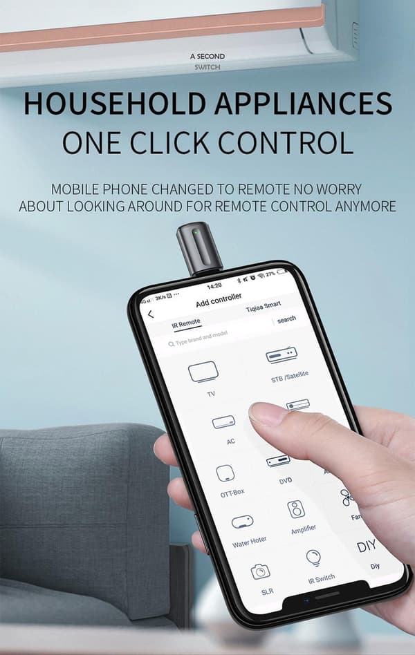 IR fjernbetjening Mobiltelefon Lightning