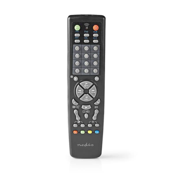 Nedis TVRC2100BK Universal fjernbetjening Forprogrammeret kontrol 10 enheder Sort, Grå