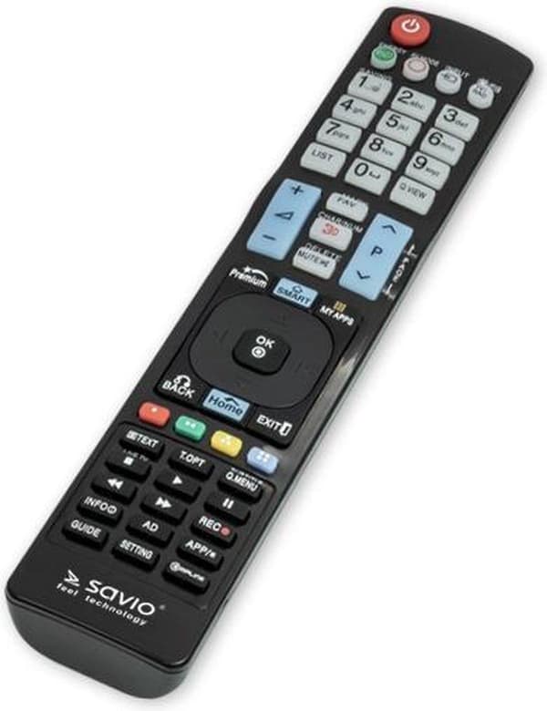 Savio RC-11 kaukosäädin IR Langaton TV Paina painikkeita musta