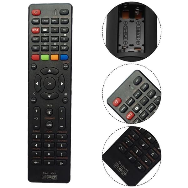 Rm-L1130+X TV-kaukosäätimen vaihto Sony Samsung AOC LCD-televisio