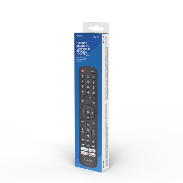 SAVIO RC-14 Universal fjärrkontroll/ersättning för HISENSE, SMART TV