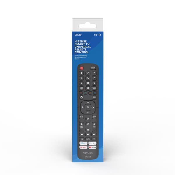 SAVIO RC-14 Universal fjärrkontroll/ersättning för HISENSE, SMART TV