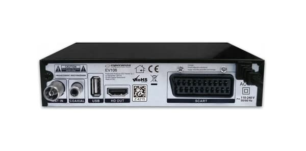 Esperanza EV106R TV set-top box Kabel Svart