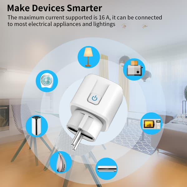 INF WiFi-stik, WLAN-stik, strømmåling Alexa & Google stemmestyring  16A