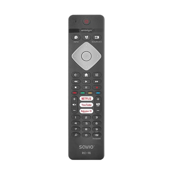 Universal Fjärrkontroll till Philips Savio RC-16 Svart