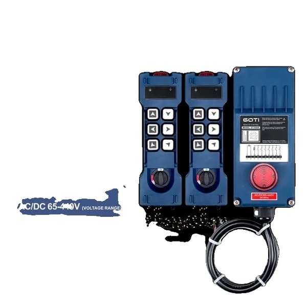 Industriell radiostyrd kranlyft fjärrkontroll, 6 kanaler, ersätt UTING F21-E1B., 65-440V UHF 2T1R