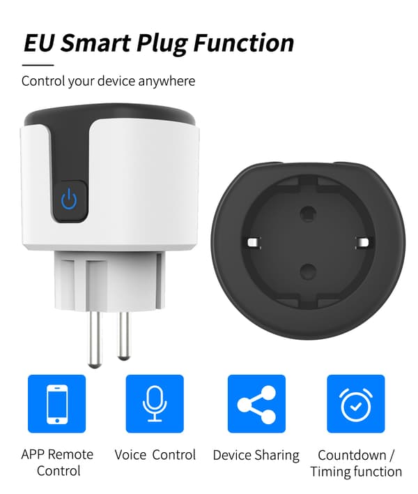 INF Smart Plug EU Standard Zigbee by Tuya 20A