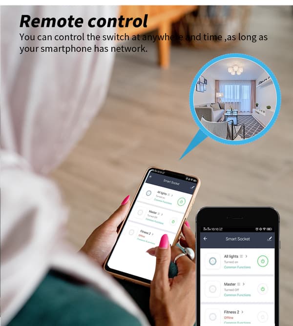 INF Smart Plug EU Standard Zigbee fra Tuya 20A