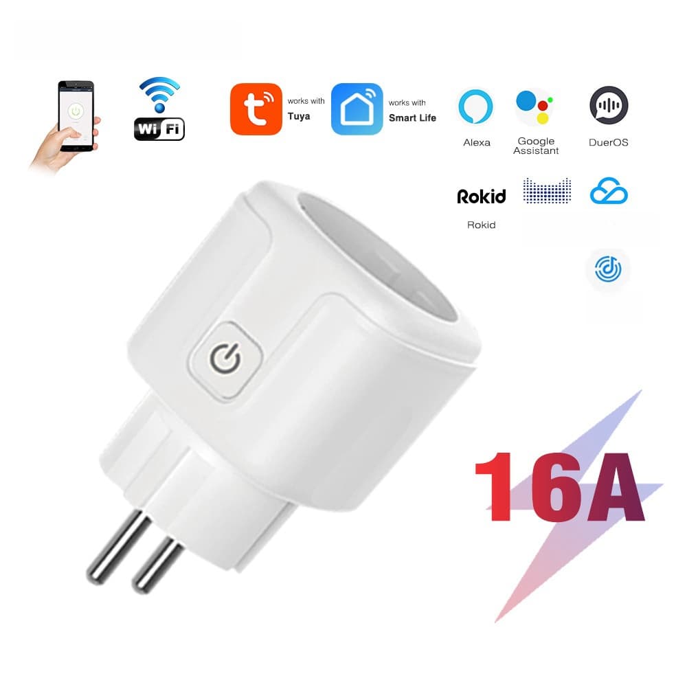 Bilde av Inf Tuya Wifi Smart Plug Eu Standard 16a 4-pak