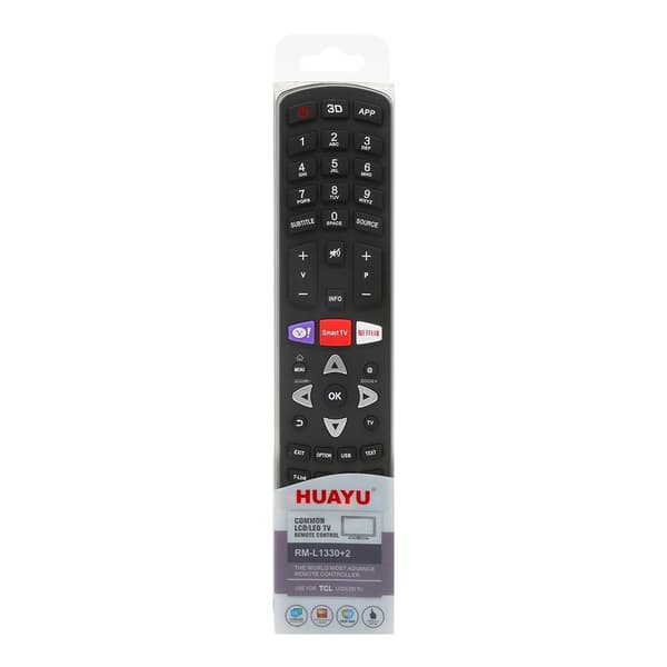 HUAYU TV fjärrkontroll Ersättning för RM-L1330+2 TCL LCD