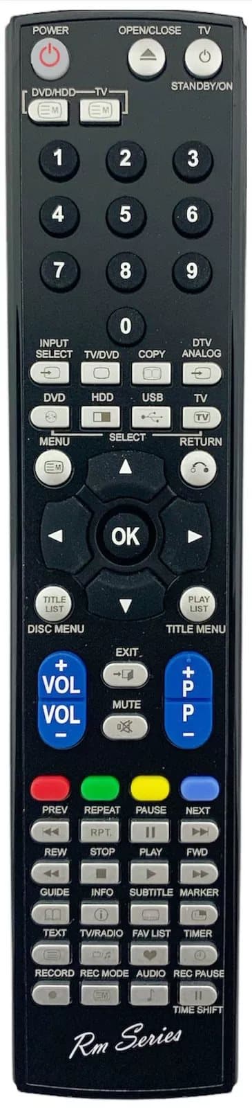 RM Series Remote Control fits SAMSUNG DVD-SH876M DVDSH876XEC DVDSH876XEE