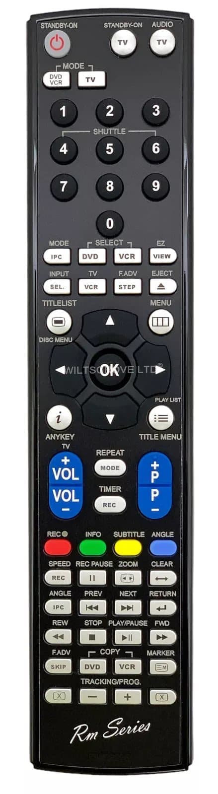 RM Series Remote Control fits SAMSUNG DVDVR300RAD DVDVR300UMG DVDVR300XFA