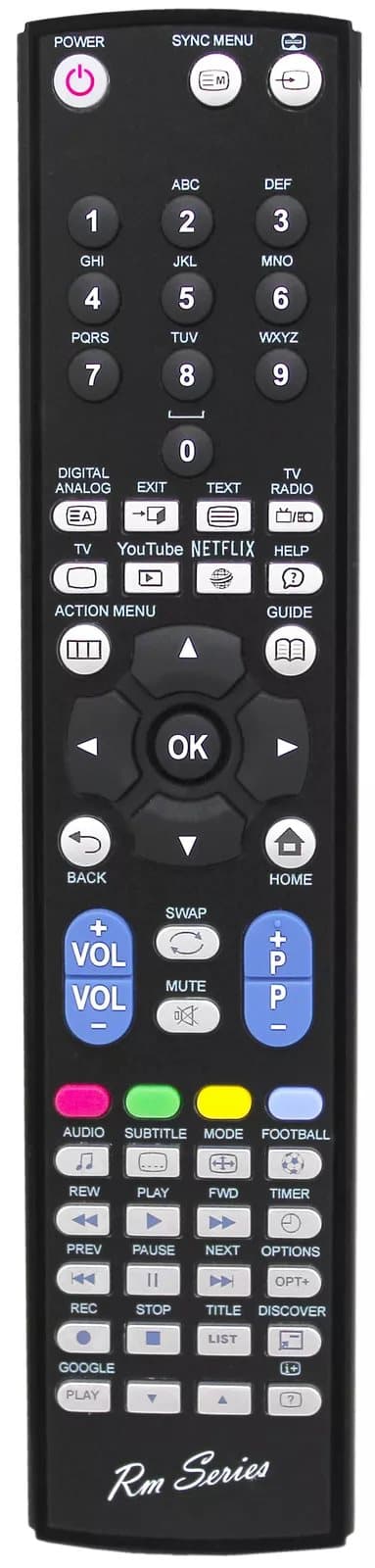 RM Series Remote Control fits SONY KD-49X83 KD49X8305C KD-49X8305C KD49X8305CBU