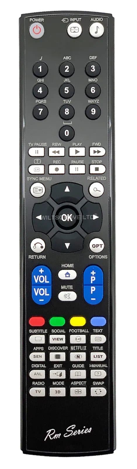 RM Series Remote Control fits SONY KDL-60W605 KDL60W605B KDL-60W605B KDL60W855