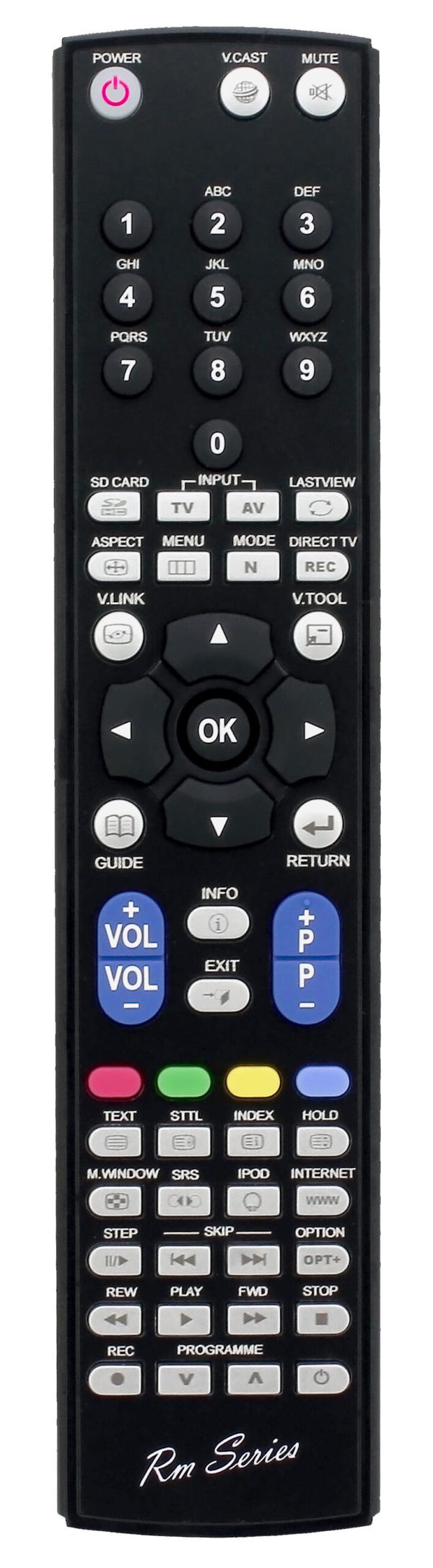 RM Series Remote Control fits PANASONIC TXP42G20BA TXP42G20E TXP42G20ES