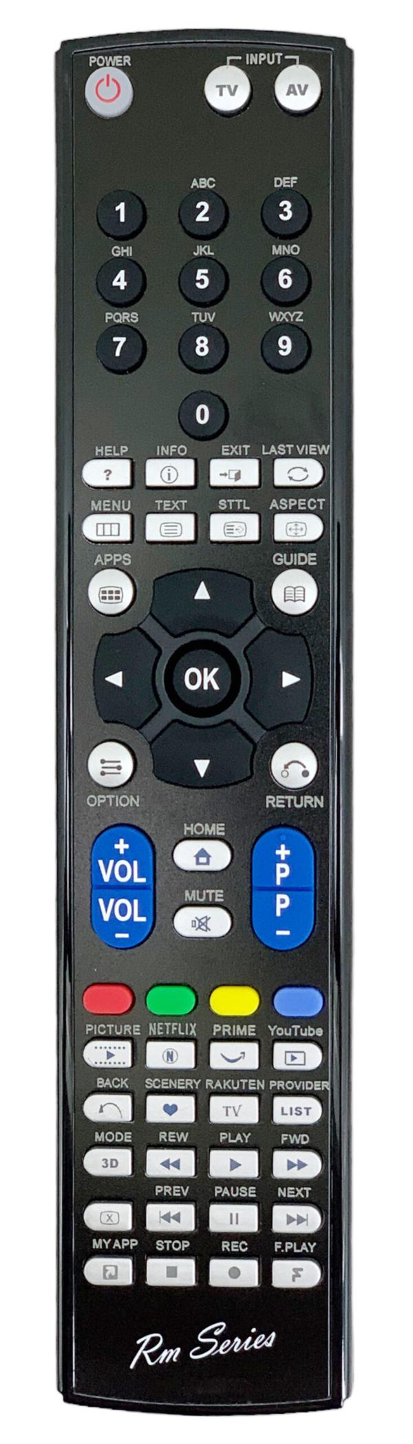 RM Series Remote Control fits PANASONIC TX47ASE650 TX-47ASE650 TX47ASM651