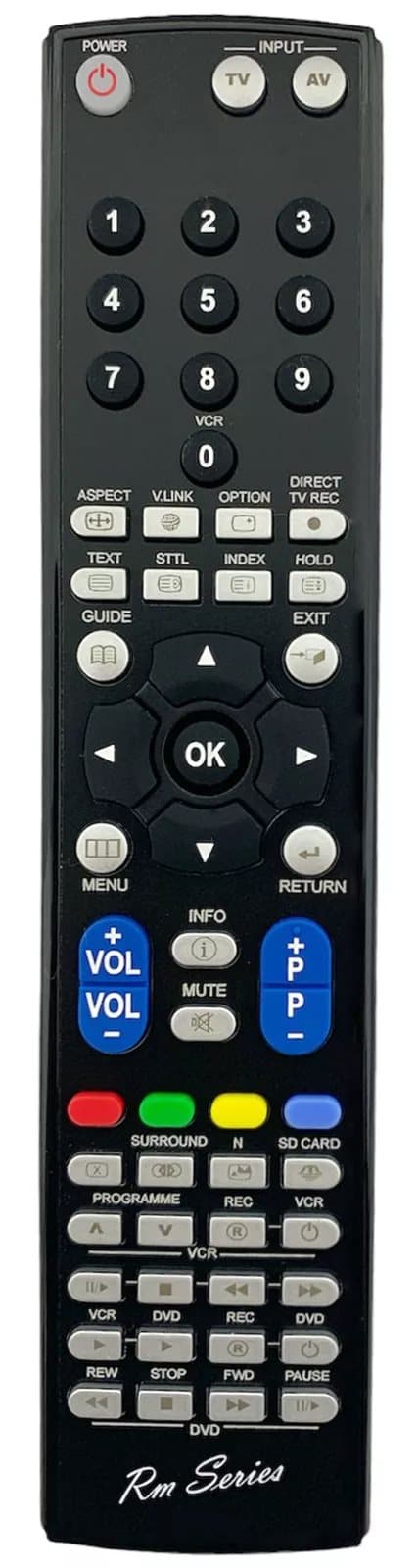 RM Series Remote Control fits PANASONIC TX-D32LT74F TXD32LT84F TX-D32LT84F