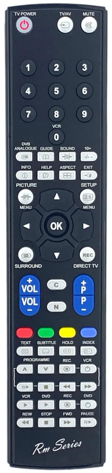 RM Series Remote Control fits PANASONIC TX28DTX10 TX-28DTX10 TX28DTX10C