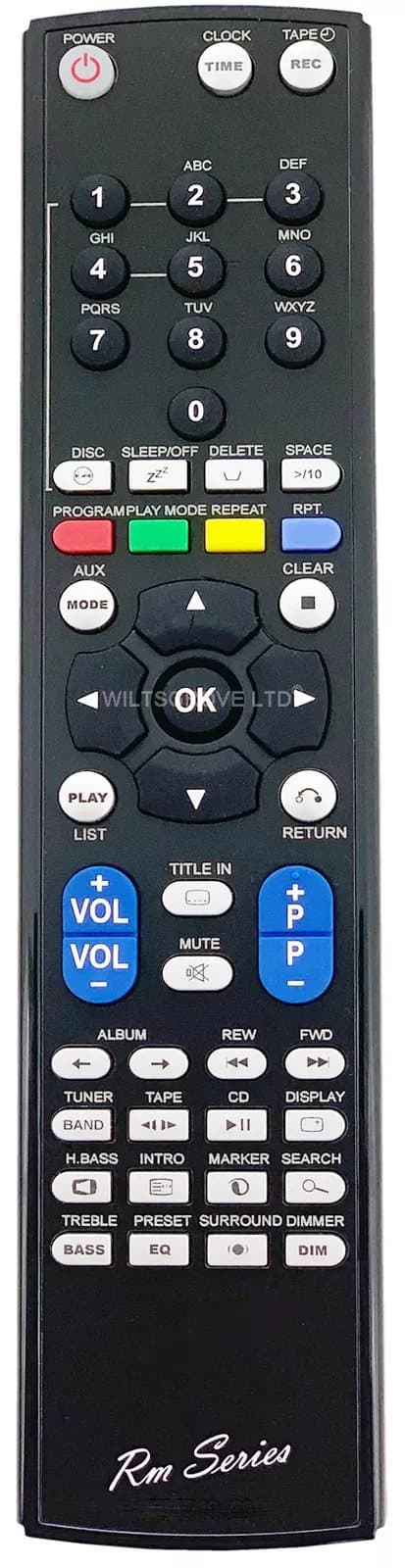 RM Series Remote Control fits PANASONIC SAPM31ES SA-PM31E-S SAPM31GDS