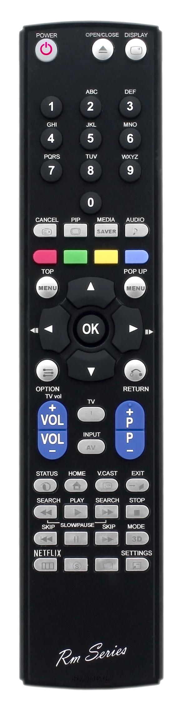 RM Series Remote Control fits PANASONIC DMPUB300EGK DMP-UB300EGK DMPUB300GNK