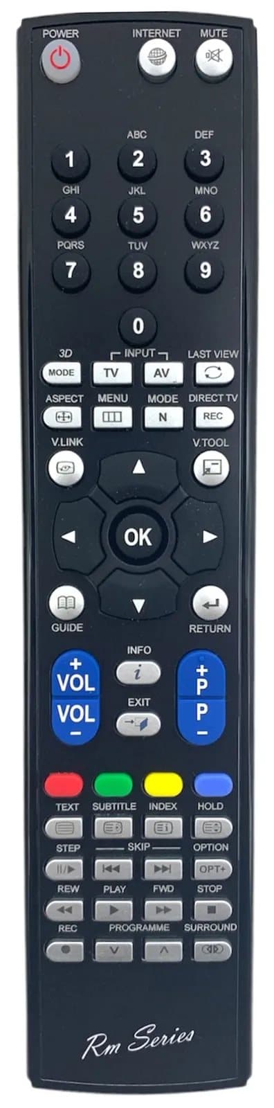 RM Series Remote Control fits PANASONIC TXP42XT50B TX-P42XT50B TXP42XT50E