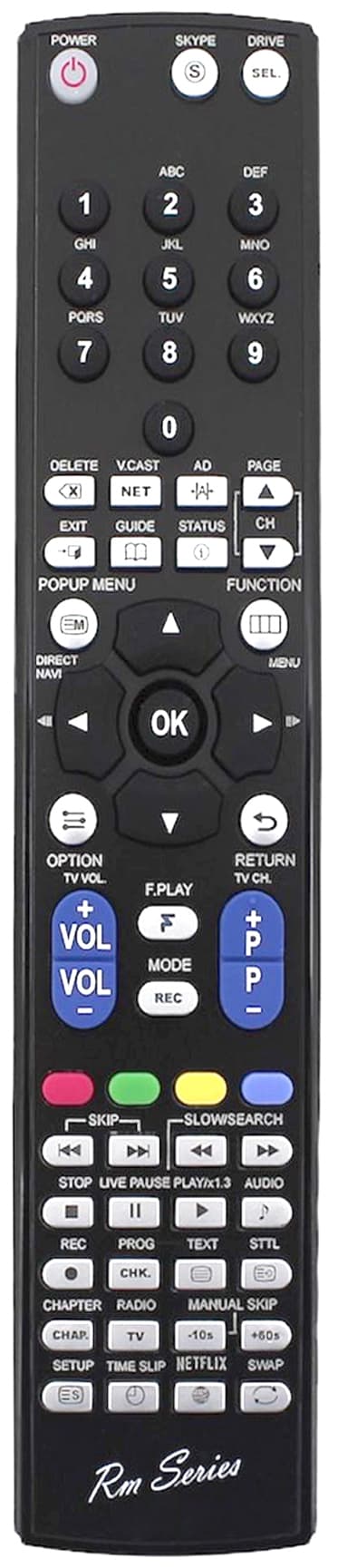 RM Series Remote Control fits PANASONIC DMR-HWT150 DMRHWT150EB DMR-HWT150EB
