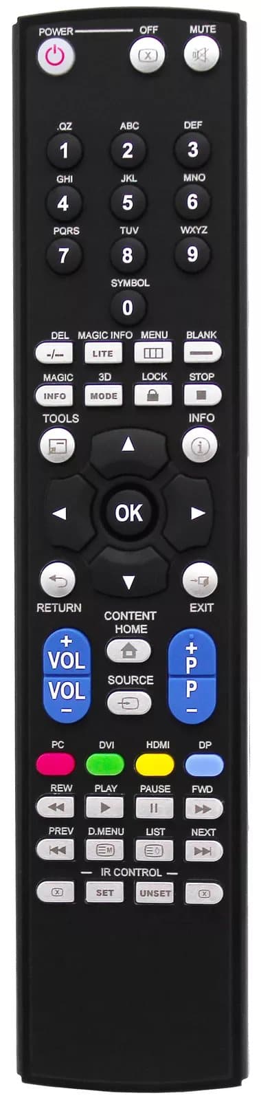 RM Series Remote Control fits SAMSUNG LH22DBDPTGC/EN LH22DBDPTGC/GO LH22NLBVLVC
