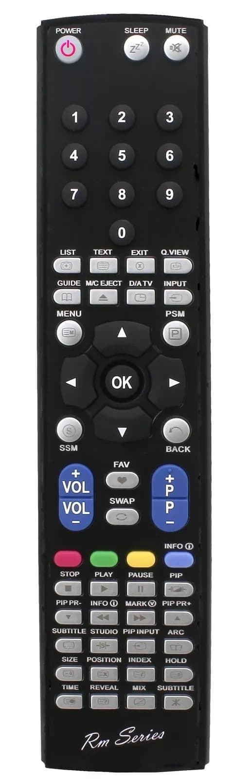 RM Series Remote Control Compatible with LG 32LC2DBECAEKLLJP 32LC2DECAEKLLBP
