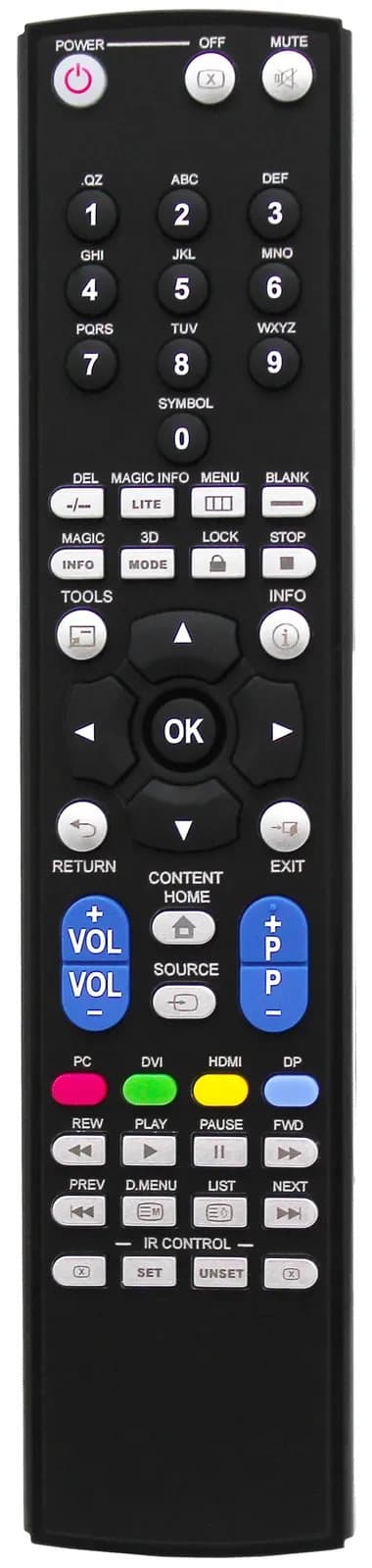 RM Series Remote Control fits SAMSUNG LH55UDCPLBVMZD LH55UDDPLBB/EN