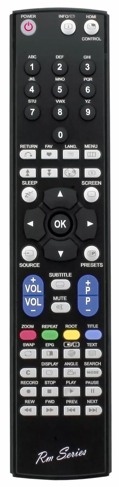 RM Series Remote Control fits TOSHIBA 40L1334 40L1334DG 40L1337DB 40L1338DG