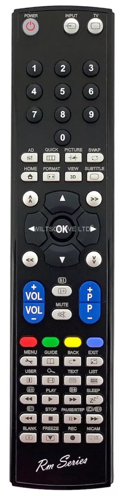 RM Series Remote Control fits TOSHIBA 32W4333DG 32W4337DB 32W4337DF 32W4337DG