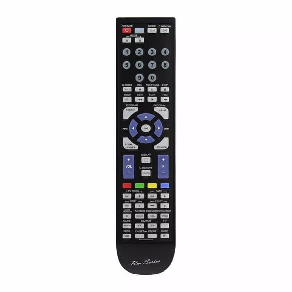 RM Series Remote Control fits JVC HR-J625EK HRJ635 HRJ635EK HRJ638 HRJ645 HRJ648