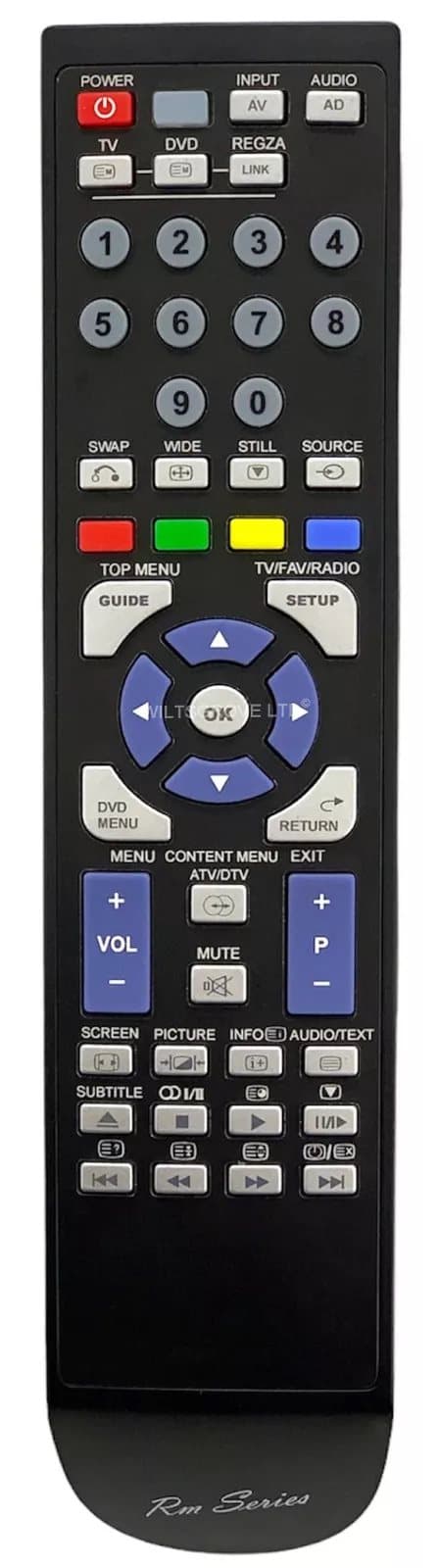 RM Series Remote Control fits TOSHIBA 32XV503DB 32XV504D 32XV504DB 32XV505D