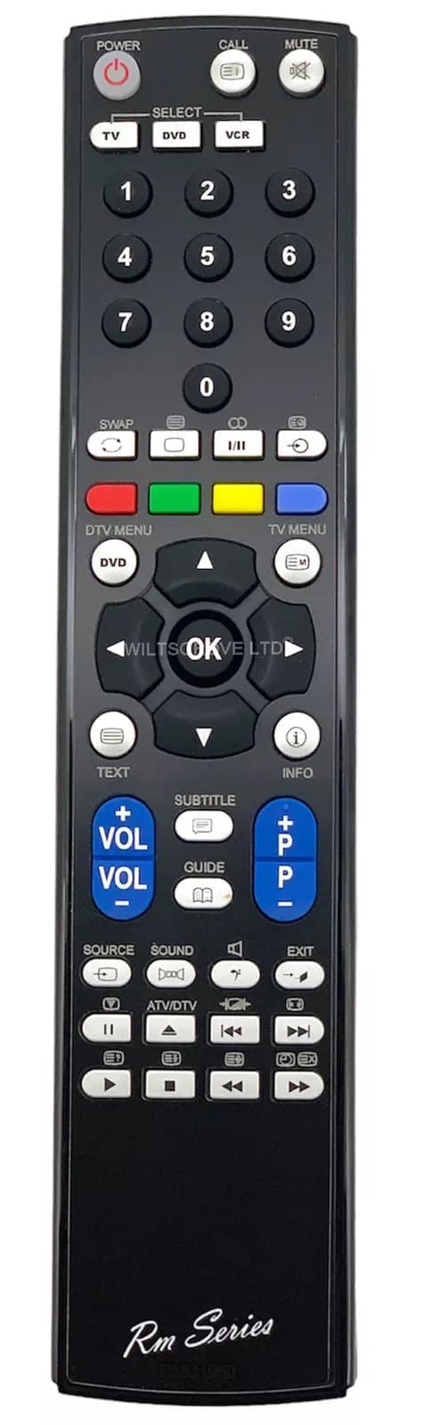 RM Series Remote Control fits TOSHIBA 5376100 5376227 5377642 57WH36P 57WT29B