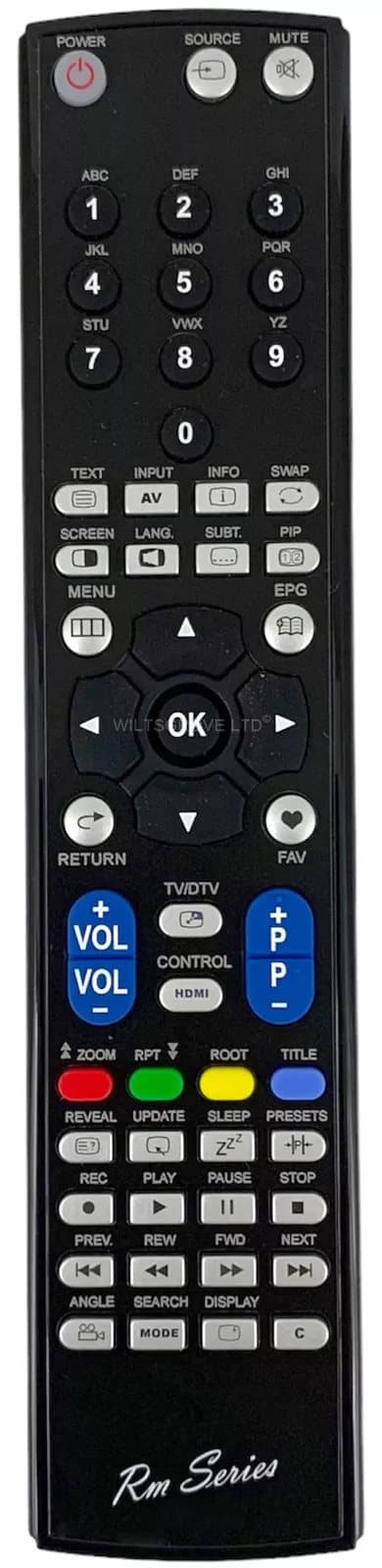 RM Series Remote Control fits JVC LT22DD30J LT22DD42J LT-22DD42J LT24DD42J