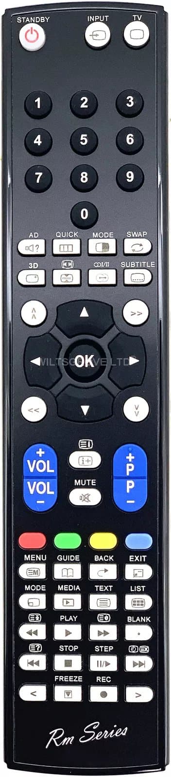 RM Series Remote Control fits TOSHIBA 40TL963B 40TL963G 40TL963N 40TL963R