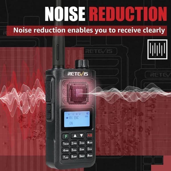 Retevis RA89 amatörradio, dubbelband, hög effekt, vattentät IP68, batteri 2500mAh, VFO, uppladdningsbar via USB A-C