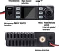 Miniatyrbild 6 av 6: Retevis RA25 Mobile Transceiver, Dual Monitor, 5W/20W, 500 Channel, FM Radio, 5Tone/2Tone/DTMF, 1,44 tum TFT Display