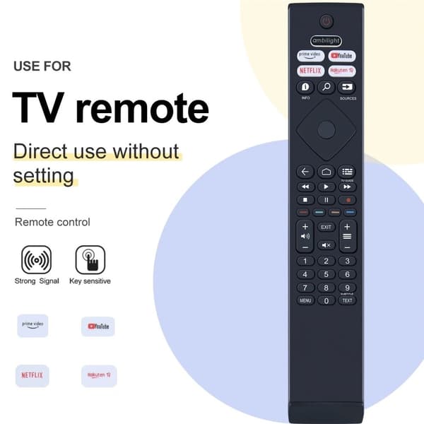 Television kaukosäädin Korvaa BRC0984501 / 01 Philips TV:lle