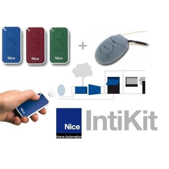 IntiKit NICE pack - 3 fjärrkontroller + 1 mottagare - Röd, grön, blå - Enkel programmering