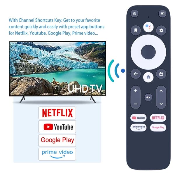 Udskiftning af fjernbetjening til Mecool KM2 Plus TV Set-Top Box Stemmefunktion