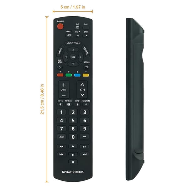 TV fjärrkontroll Ersättning för N2QAYB000485 För Panasonic TV